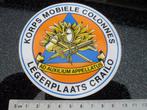 sticker korps mobiele colonnes legerplaats crailo logo, Verzenden, Zo goed als nieuw, Bedrijf of Vereniging