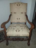 Antieke Stoel met Luipaardmotief, Ophalen of Verzenden