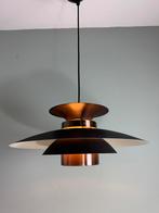 Prachtige Deens design hanglamp zwart met koper kleur, ?, Zo goed als nieuw, Minder dan 50 cm, ?
