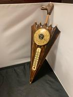 Vintage barometer weerstation hout vorm v paraplu eend me, Audio, Tv en Foto, Weerstations en Barometers, Ophalen of Verzenden