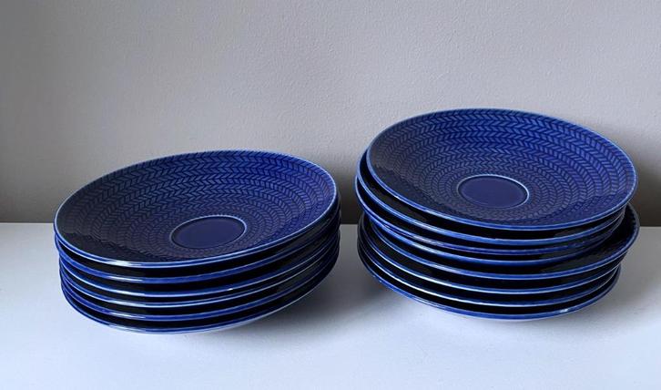 Rörstrand, Sweden, Grace, Donkerblauw, Schotels, Huis en Inrichting, Keuken | Servies, Zo goed als nieuw, Kop(pen) en/of Schotel(s)
