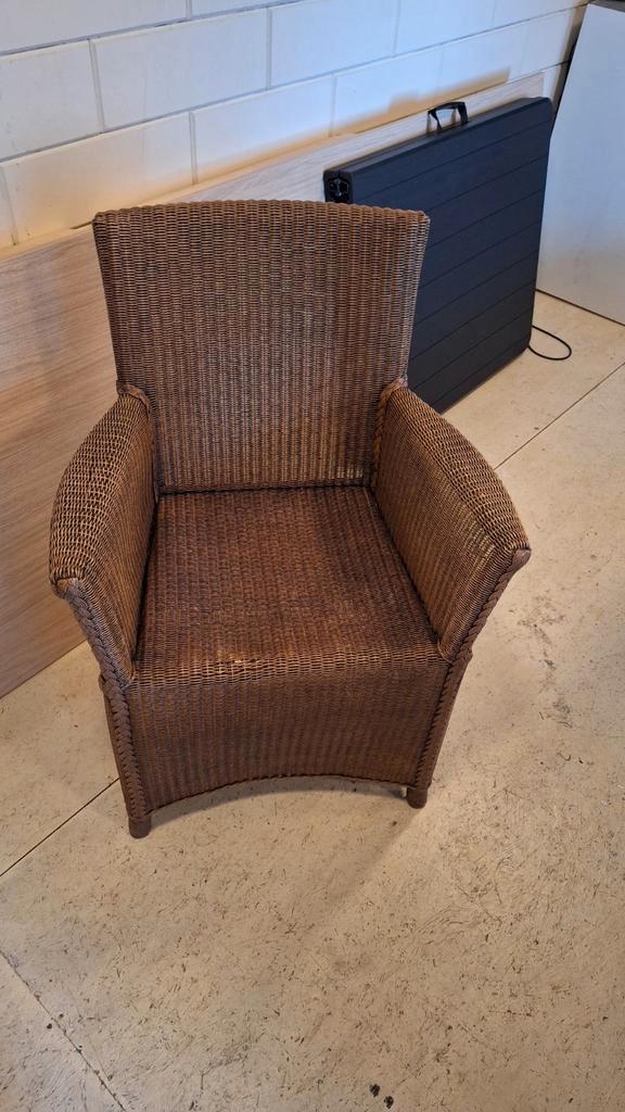 Rieten Stoel, Huis en Inrichting, Stoelen, Gebruikt, Eén, Riet of Rotan, Bruin, Ophalen of Verzenden