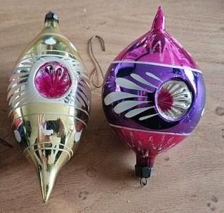 Vintage Glazen Kerstornamenten Set - ' 'Zandlopers, Diversen, Kerst, Gebruikt, Ophalen of Verzenden
