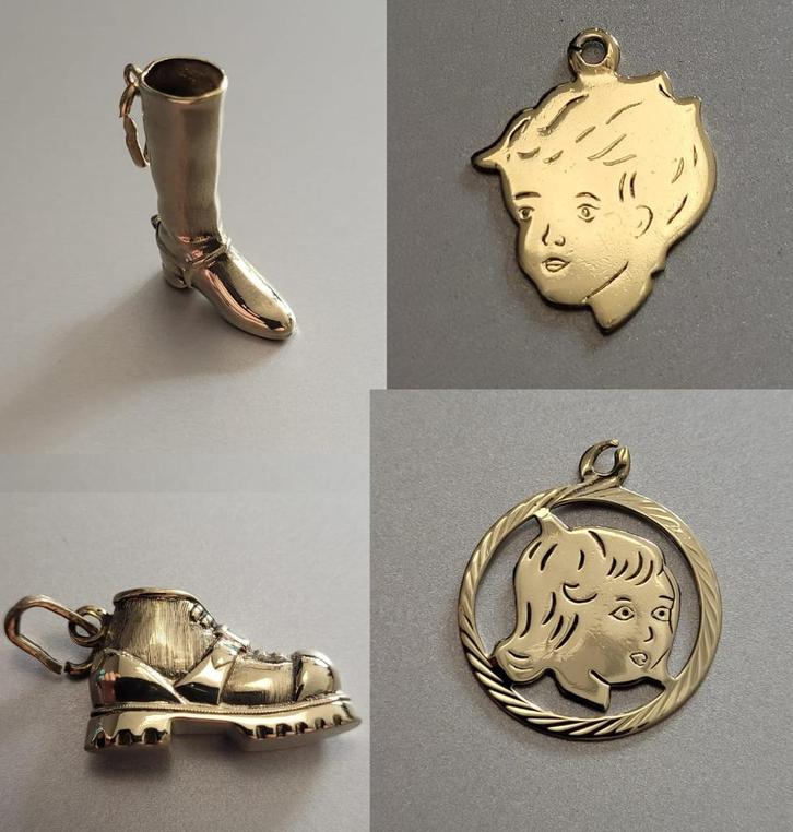 Diverse 14-karaats gouden Bedels / Hangers [585], Sieraden, Tassen en Uiterlijk, Armbanden, Gebruikt, Goud, Goud, Met bedels of kralen