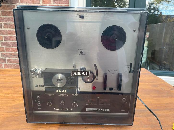 Akai bandrecorder / taperecorder met stofkap X-165D, Audio, Tv en Foto, Bandrecorders, Bandrecorder, Met stofkap, Ophalen of Verzenden