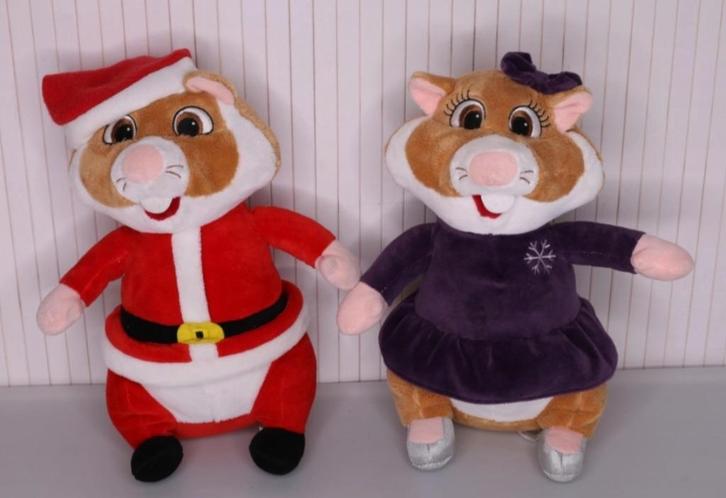Kerst kersthamsters kerstkoppel hamster AH kerstman knuffels, Kinderen en Baby's, Speelgoed | Knuffels en Pluche, Zo goed als nieuw