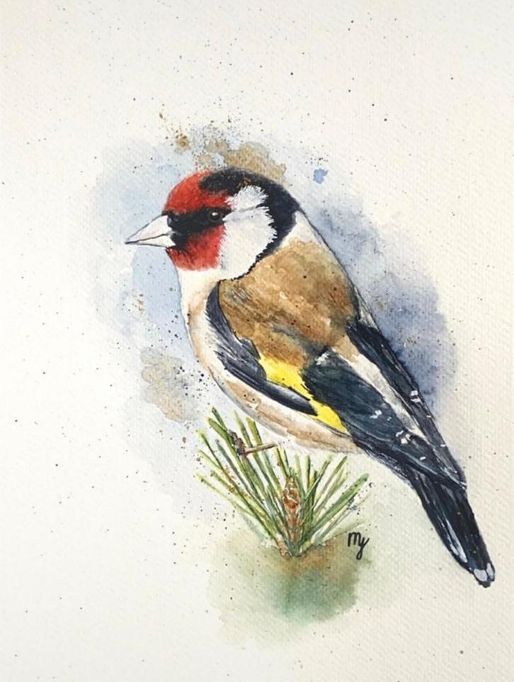 Aquarel Putter, Antiek en Kunst, Kunst | Schilderijen | Modern, Ophalen of Verzenden