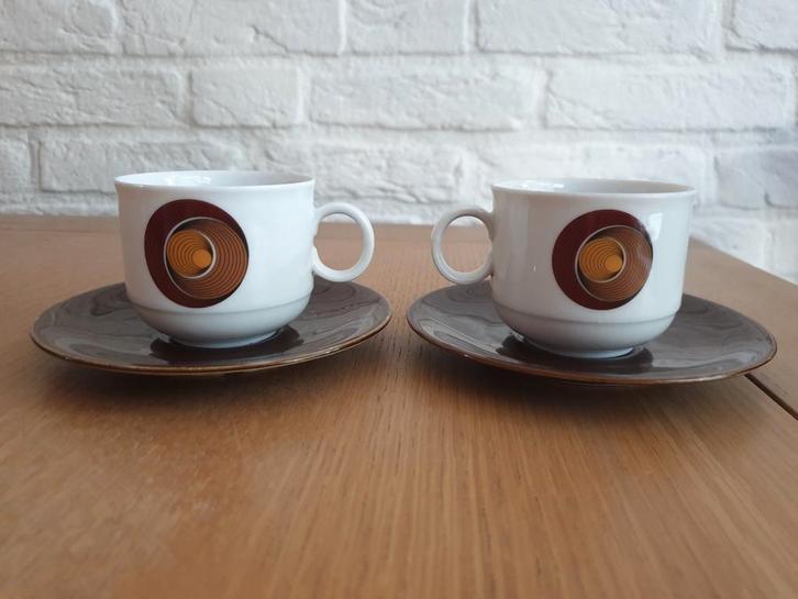 Vintage, retro set Seltmann Weiden kop + schotel. Space age., Verzamelen, Retro, Huis en Inrichting, Ophalen of Verzenden