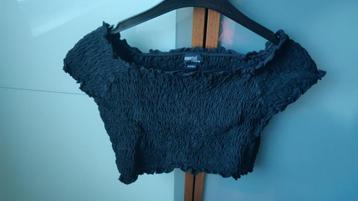 Crop top zwart 158 beschikbaar voor biedingen