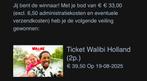 2 kaartjes voor Walibi, Tickets en Kaartjes, Twee personen, Overige soorten, Pretpark