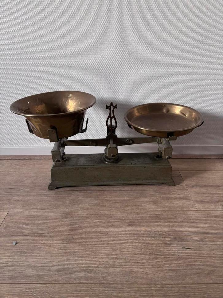 Antieke balans weegschaal, Antiek en Kunst, Antiek | Koper en Brons, Ophalen