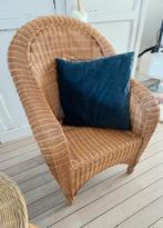 Mooie grote rotan fauteuil, Huis en Inrichting, Fauteuils, Ophalen, Gebruikt