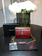 ❗️€150,-❗️Yves Saint Laurent YSL Sunset bordeaux kalfsleer, Ophalen of Verzenden, Nieuw, Zwart, Schoudertasje
