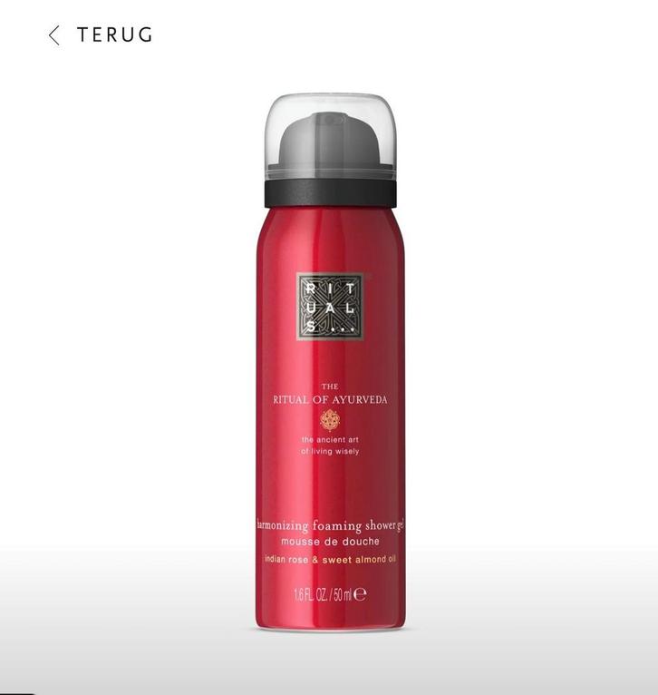 Rituals Ayurveda Shower Gel 70ml, Sieraden, Tassen en Uiterlijk, Uiterlijk | Lichaamsverzorging, Nieuw, Bad & Douche, Ophalen of Verzenden