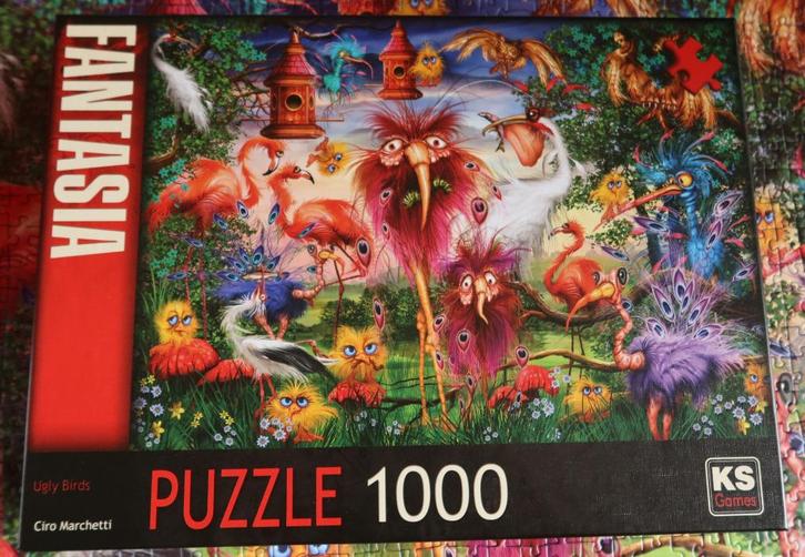 Legpuzzel KS Games – 1000 stukjes –Ugly Birds–Ciro Marchetti, Hobby en Vrije tijd, Denksport en Puzzels, Zo goed als nieuw, Legpuzzel