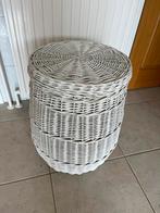 Rieten mand met deksel, Huis en Inrichting, Gebruikt, Mand, Rond, Ophalen of Verzenden