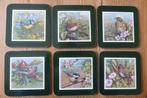 Onderzetters, Cloverleaf, vogels, in originele doos, Ophalen of Verzenden, Zo goed als nieuw, Glas of Kopje