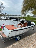 Maassloep 590 honda 20pk occasion bwj 023 radio teak!, Ophalen, 10 tot 30 pk, Zo goed als nieuw, 3 tot 6 meter