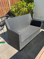 Tuinset met bank, 2 stoelen, tafel en ligbed, Tuin en Terras, Ophalen, 4 zitplaatsen, Kunststof, Gebruikt