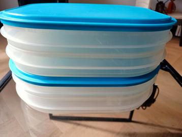 Tupperware Vleeswarenbakjes (4 stuks) beschikbaar voor biedingen