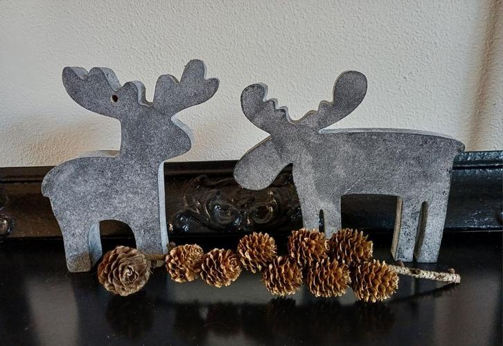 Hert en eland landelijke stijl, Diversen, Kerst, Zo goed als nieuw, Ophalen of Verzenden