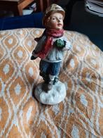 Nostalgisch beeldje jongetje op schaatsen, Ophalen of Verzenden, Gebruikt