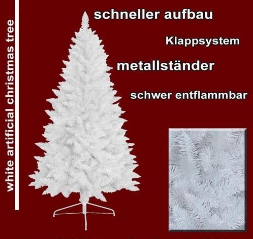Grote Witte Kerstboom Cluster-Verlichting Brandvertragend!, Diversen, Kerst, Nieuw, Ophalen of Verzenden
