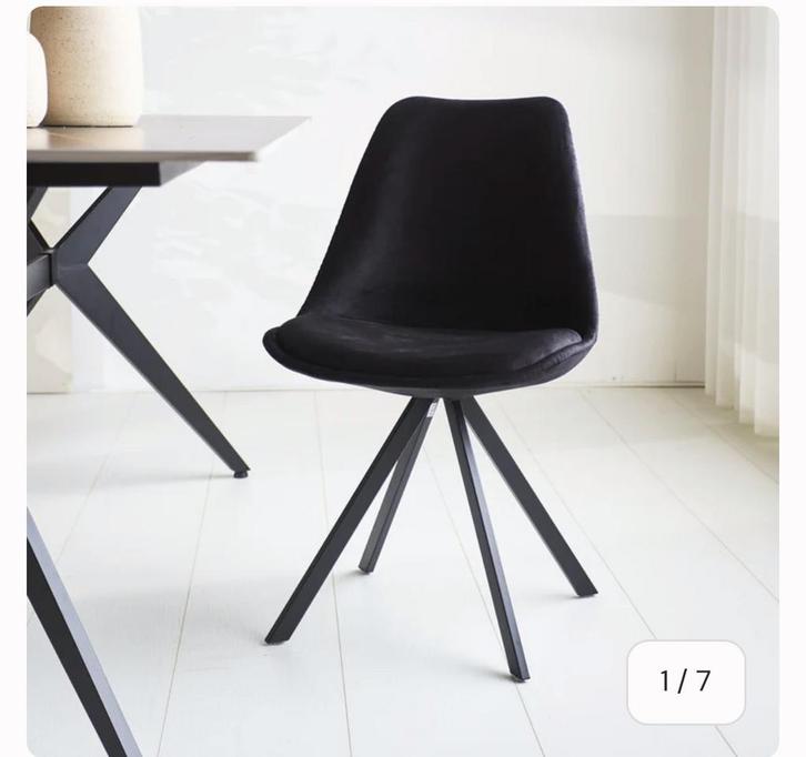 4 Nieuwe Industriële Stoelen - Zwart Metaal, Huis en Inrichting, Stoelen, Nieuw, Vier, Metaal, Zwart, Ophalen of Verzenden