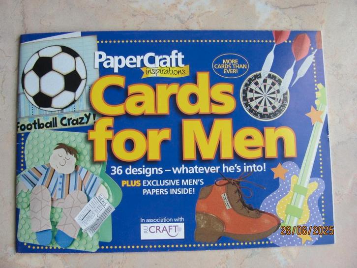 NIEUW boekje CARDS for MEN kaart maken mannen PAPERCRAFT UK, Hobby en Vrije tijd, Kaarten | Zelf maken, Nieuw, Overige typen, Overige thema's