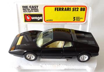 Ferrari 512 BB Burago 1/24 Zwart beschikbaar voor biedingen