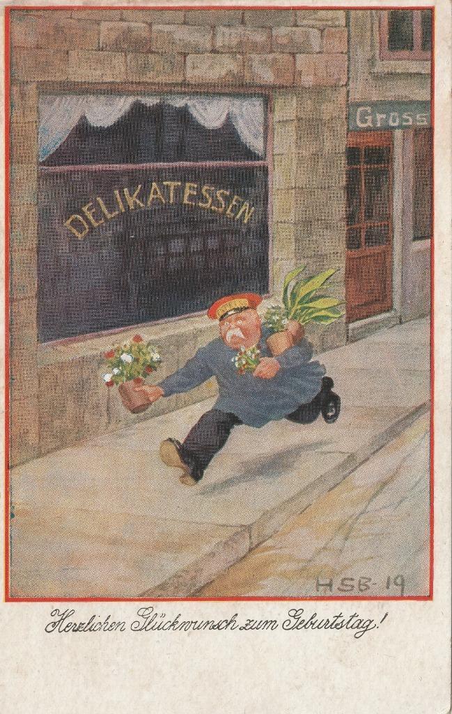 MAN WINKEL TEKN HSB 19 JAREN 20 ZEER MOOIE OUDE KAART KJ27, Verzamelen, Ansichtkaarten | Themakaarten, 1920 tot 1940, Overige thema's