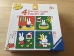4 Nijntje Ravensburger puzzels 6, 9, 12 en 16 stukjes, Ophalen of Verzenden, 10 tot 50 stukjes, Zo goed als nieuw
