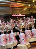Gin vaas & droogbloemen, Overige kleuren, Nieuw, Ophalen of Verzenden, Glas