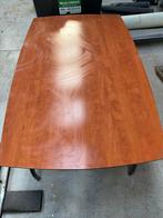 Bureautafel donker eiken zgan, Huis en Inrichting, Bureaus, Ophalen, Zo goed als nieuw, Bureau