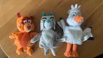 3 zachte Fabeltjeskrant handpoppen, Ophalen of Verzenden, Zo goed als nieuw, Overige typen