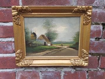 Schilderij boerenlandschap. beschikbaar voor biedingen
