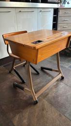 Vintage school lessenaar kleptafel Housta Heerlen, Ophalen, Gebruikt