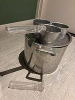 Kaarsen smeltpan + 2 pannetjes + 2 handgrepen, Ophalen of Verzenden, Gebruikt