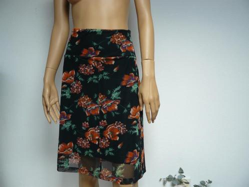 KING LOUIE rokje maat L zwart met oranje bloemen zga NIEUW, Kleding | Dames, Rokken, Zo goed als nieuw, Maat 42/44 (L), Zwart