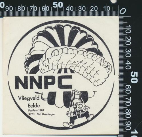 Sticker: NNPC - Vliegveld Teuge - Groningen, Verzamelen, Stickers, Zo goed als nieuw, Bedrijf of Vereniging, Ophalen of Verzenden