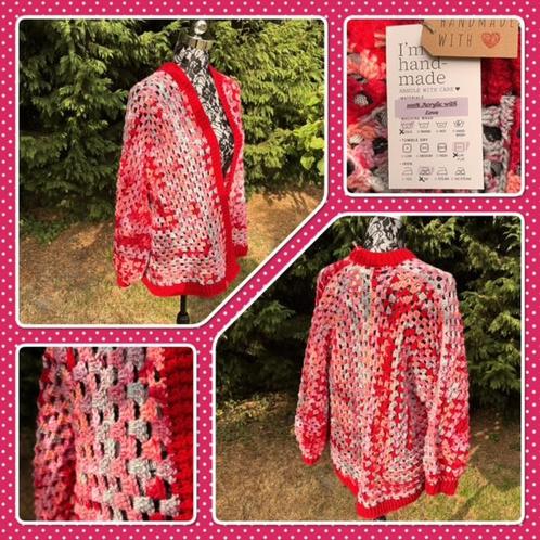 Prachtig Gehaakte Vest, Kleding | Dames, Truien en Vesten, Nieuw, Maat 38/40 (M), Rood, Ophalen of Verzenden