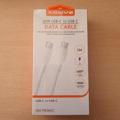 65W USB-C to USB-C 3M, Telecommunicatie, Mobiele telefoons | Telefoon-opladers, Nieuw, Apple iPhone, Ophalen of Verzenden