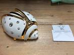 Lieveheersbeestje porselein 24kt bladgoud swarovski, Ophalen of Verzenden, Nieuw, Dier