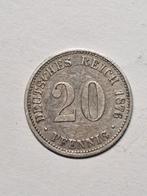 Duitsland 20 pfennig 1876 B, Verzenden, Duitsland, Losse munt, Zilver