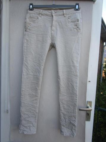 Broek/zomerbroek JEWELLY mt 40  beige   beschikbaar voor biedingen