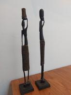 Afrikaanse Houten Beelden Set, Antiek en Kunst, Kunst | Niet-Westerse kunst, Ophalen of Verzenden