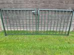 Dubbele poort  3m breed 1m25 hoog. Zgan., Tuin en Terras, Ophalen, 100 tot 150 cm, Zo goed als nieuw, IJzer