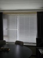 Pvc houtlook jaloezien parelwit nerf, 100 tot 150 cm, Wit, Ophalen of Verzenden, Zo goed als nieuw