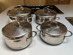 Fissler Pannenset RVS - Duitse Kwaliteit, Huis en Inrichting, Keuken | Potten en Pannen, Gebruikt, Inductieplaat, Pannenset, Ophalen of Verzenden
