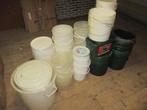 Plastic emmers, Ophalen, Gebruikt, Kunststof, Met deksel